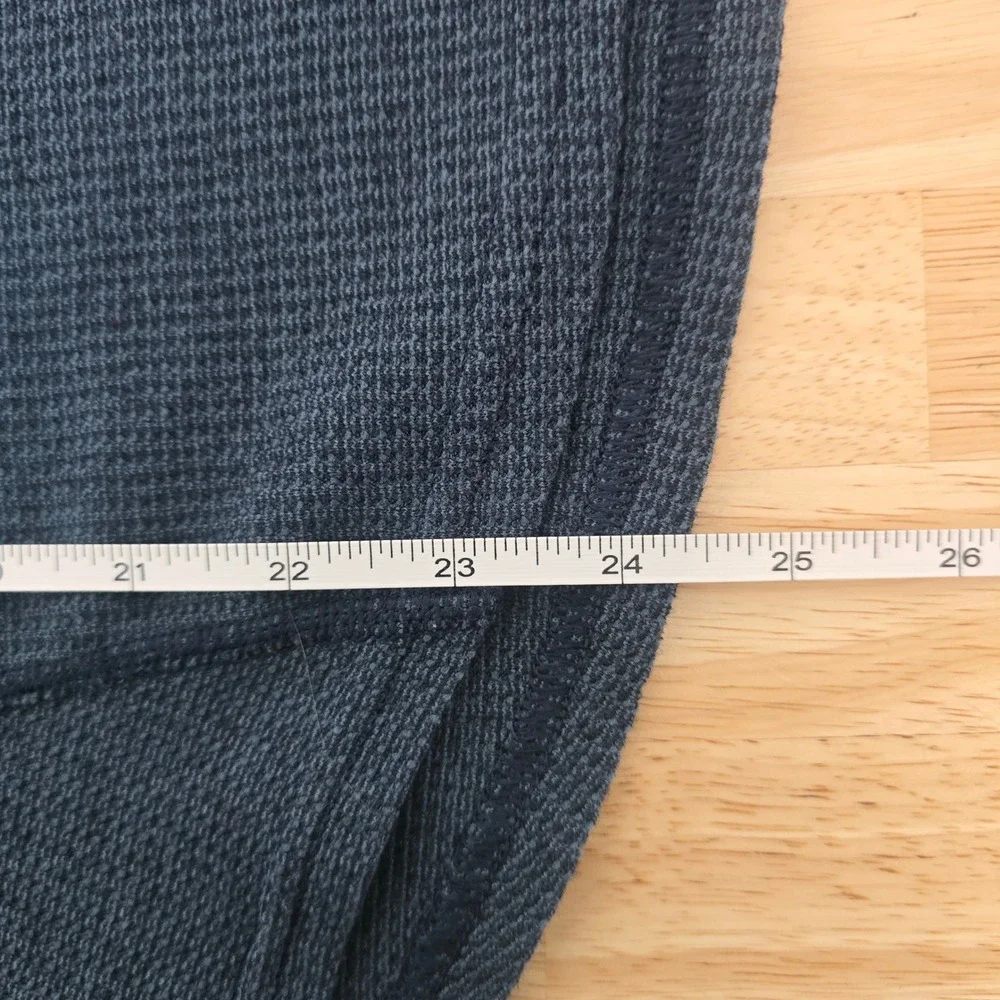 Kuhl Womens Funnel Neck Pullover‎ Navy Blue Waffle Knit Raglan Top Size Medium